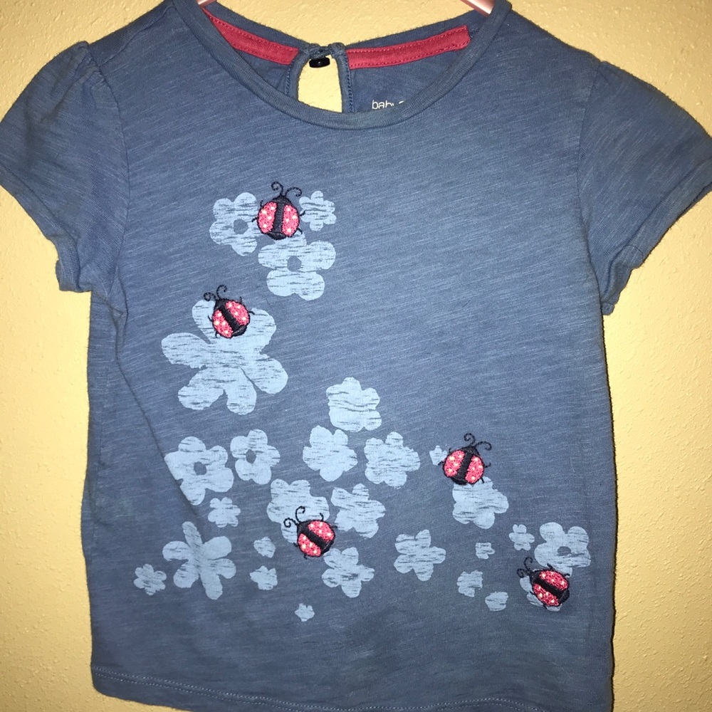 Baby gap blue butterfly shirt